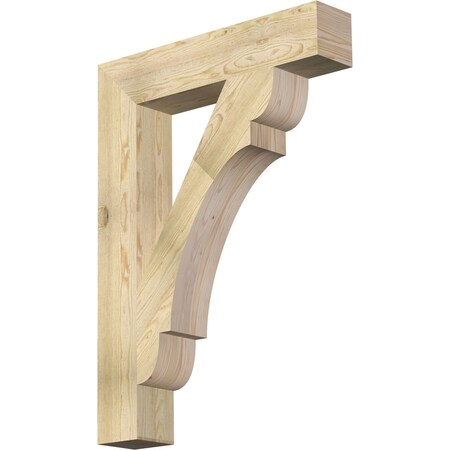 Ekena Millwork Olympic Block Rough Sawn Bracket, Douglas Fir, 6"W x 32"D x 44"H BKT06X32X44OLY05RDF